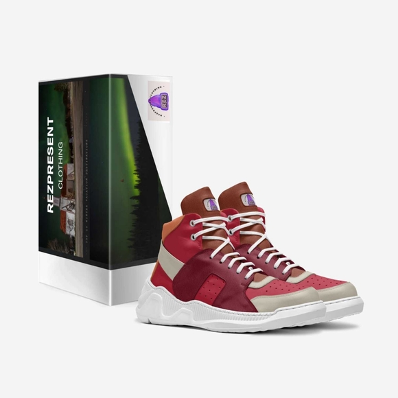 Limited Edition Rezpresent Shoe, Stocking Red Leather, Tobacco Color Suede - Picture 3 of 3